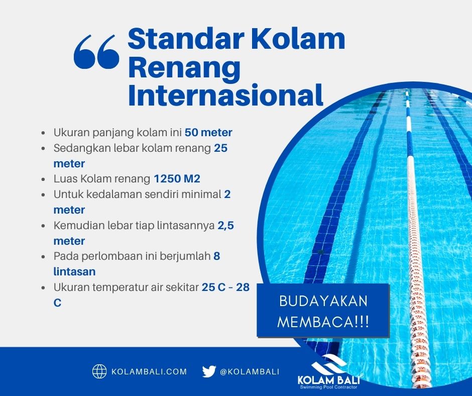 standar ukuran kolam renang internasional