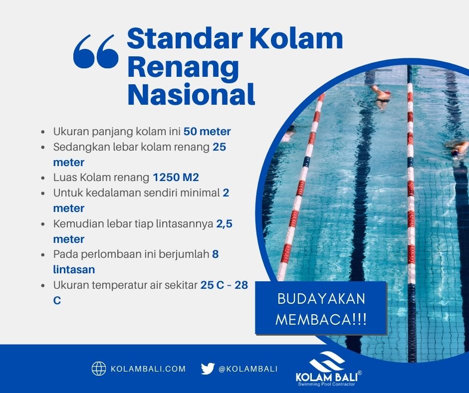 standar ukuran kolam renang nasional